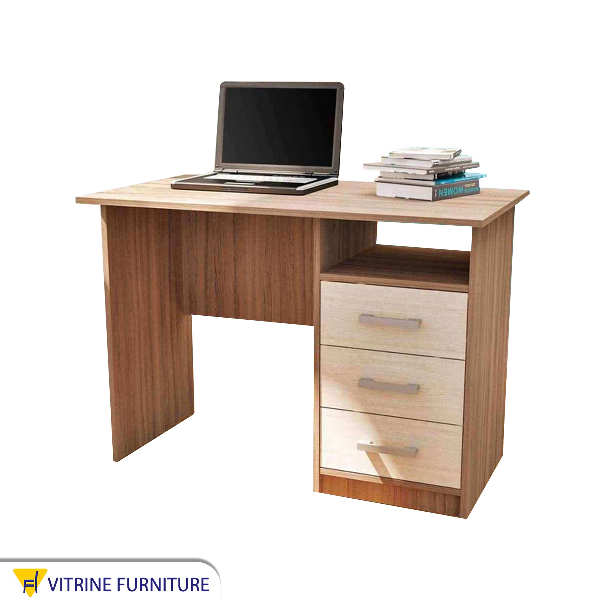 Study desk with three drawers