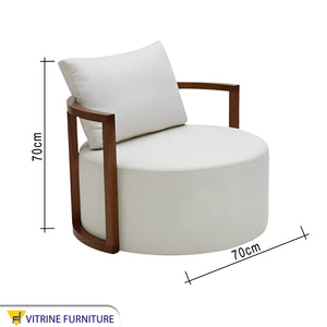 White round chair