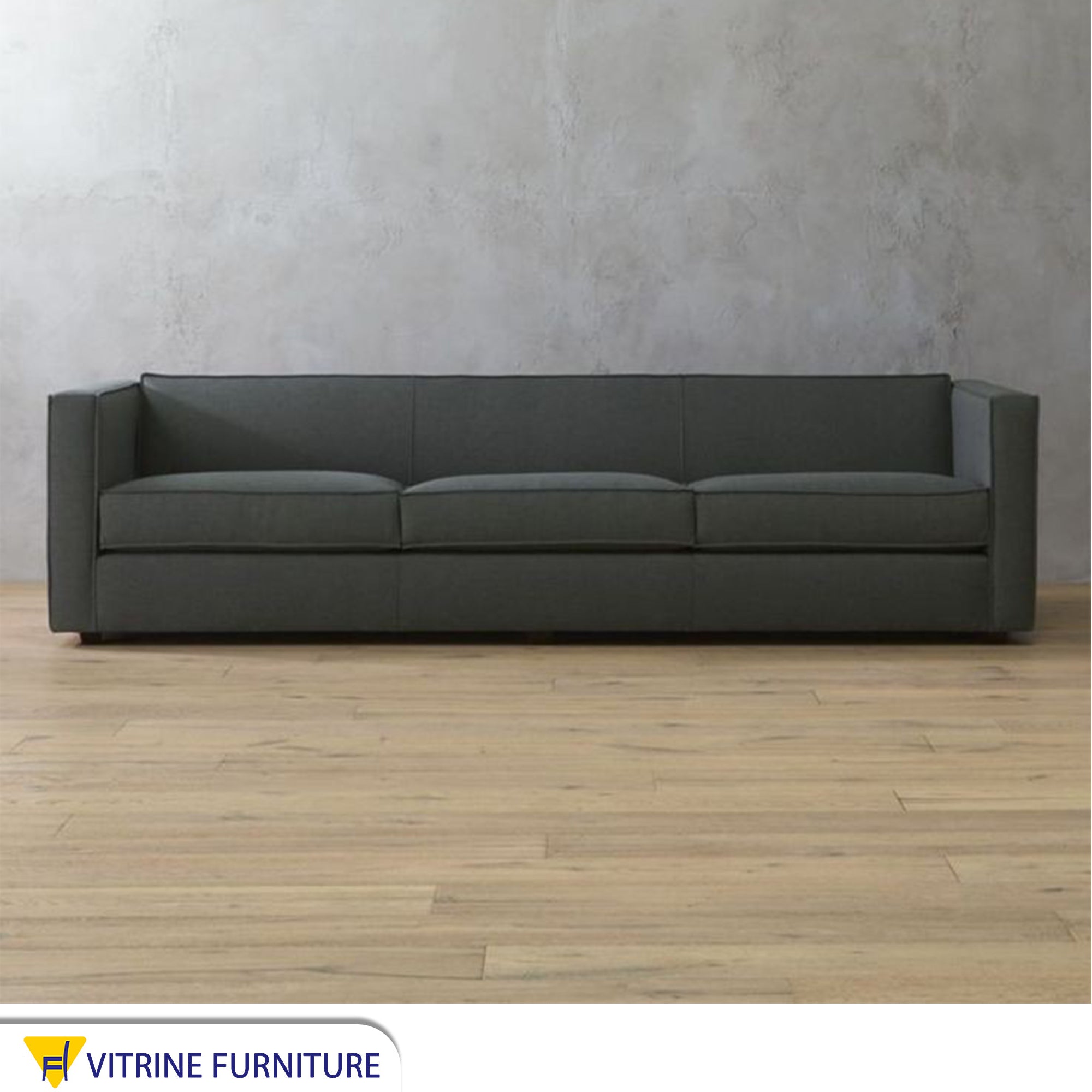 Triple sofa in gray color