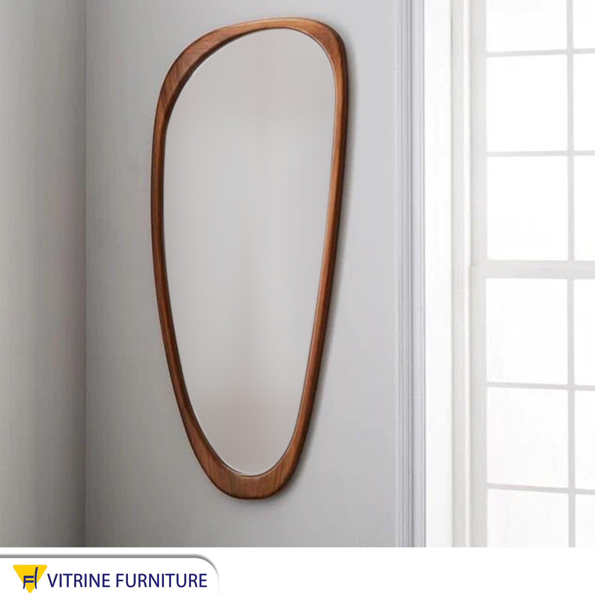 Modern aesthetic mirror 60*160 with brown frame