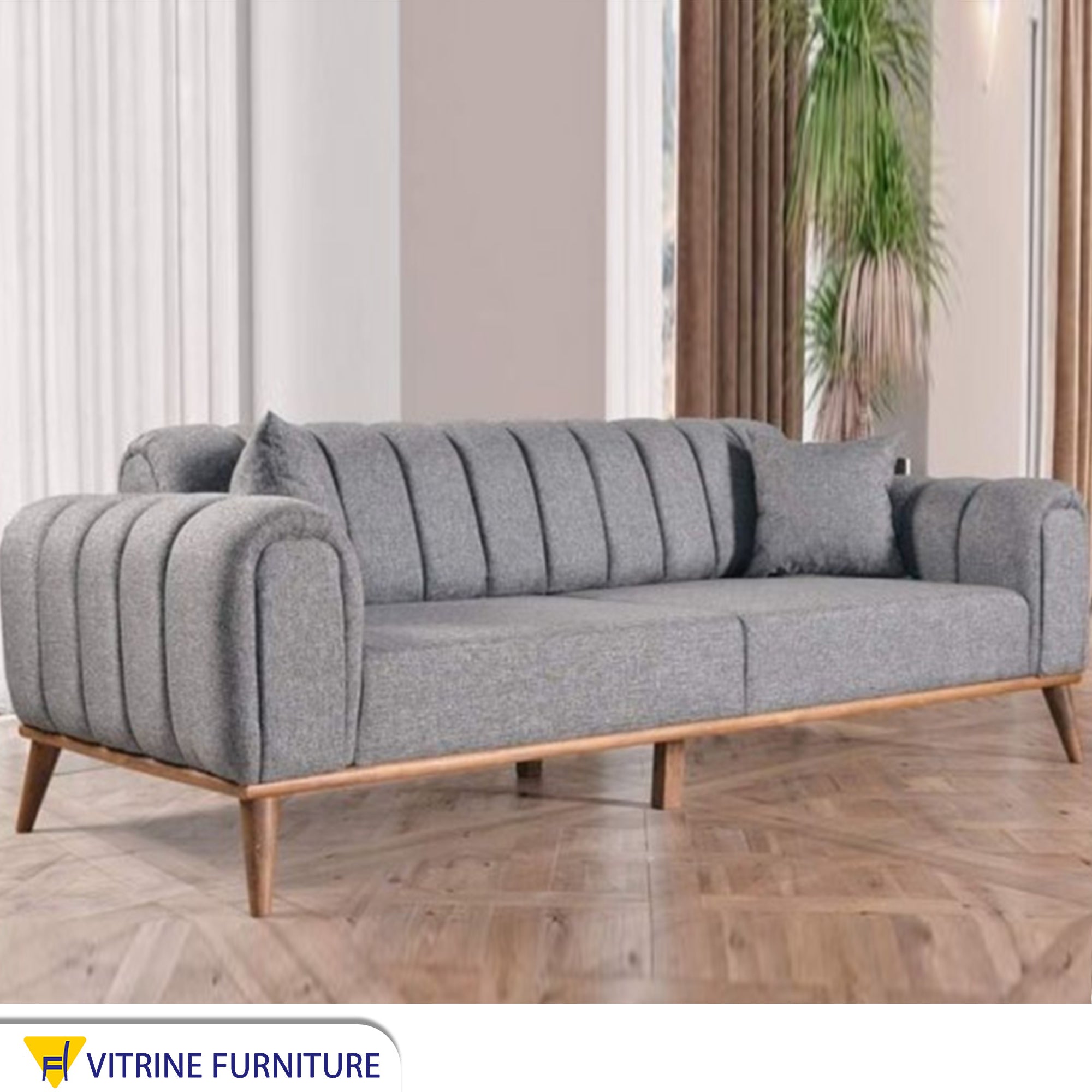 Triple sofa in light gray