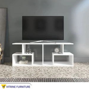 TV unit with nested shelves