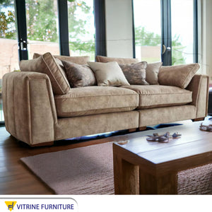 Cafee Sofa: Luxurious Comfort with Fluffy Upholstery