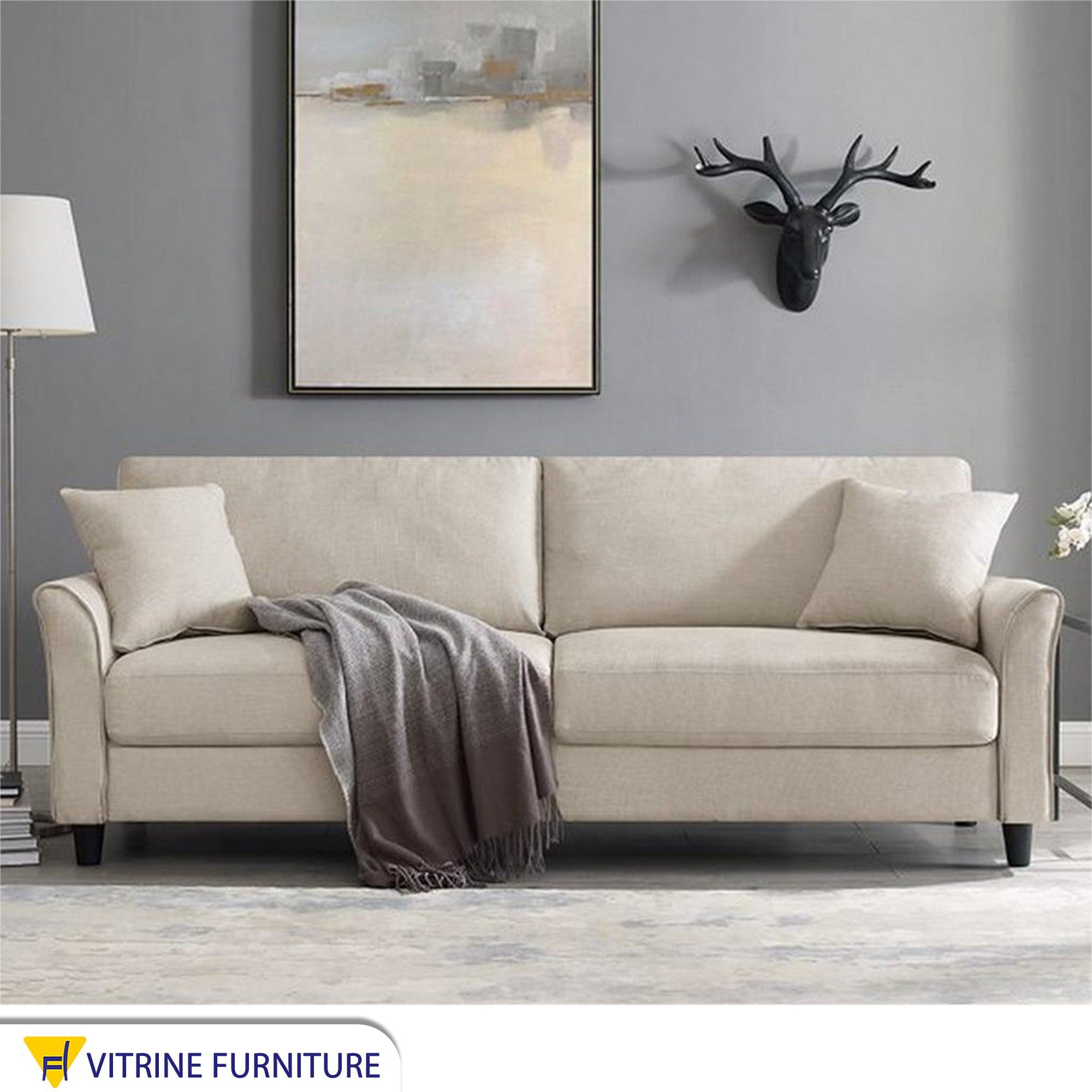 Double sofa in beige color