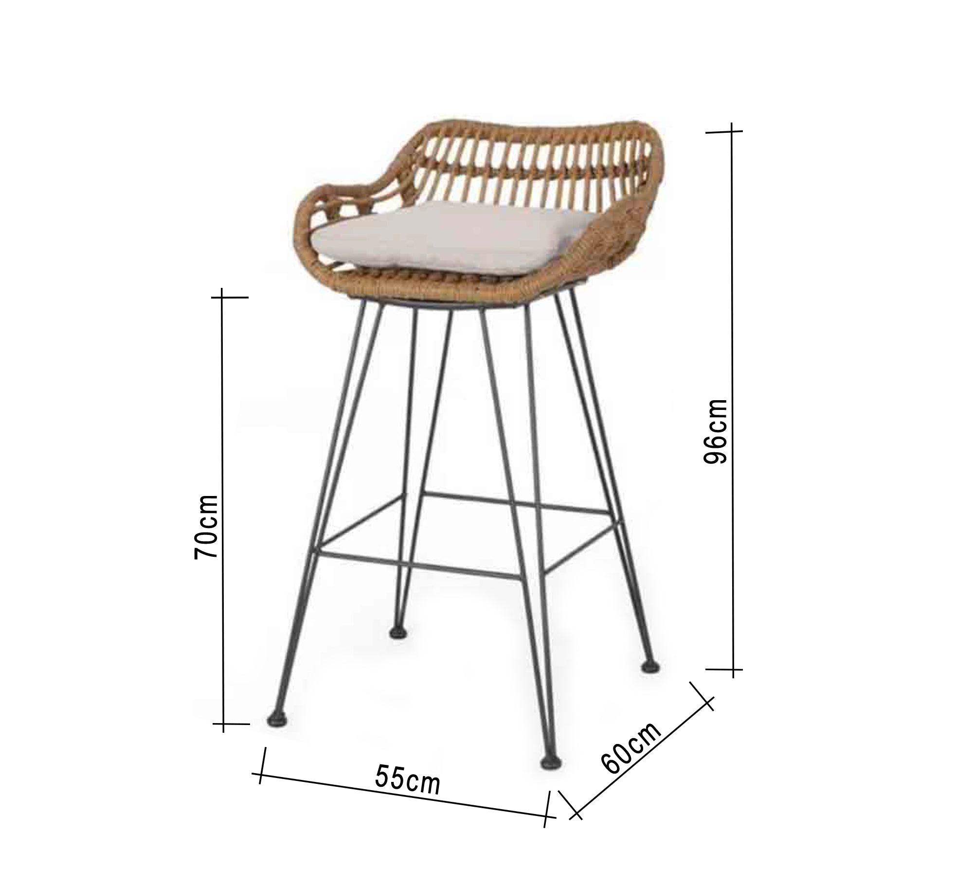 4 Low - back bar stool - Vitrine Furniture - Furniture
