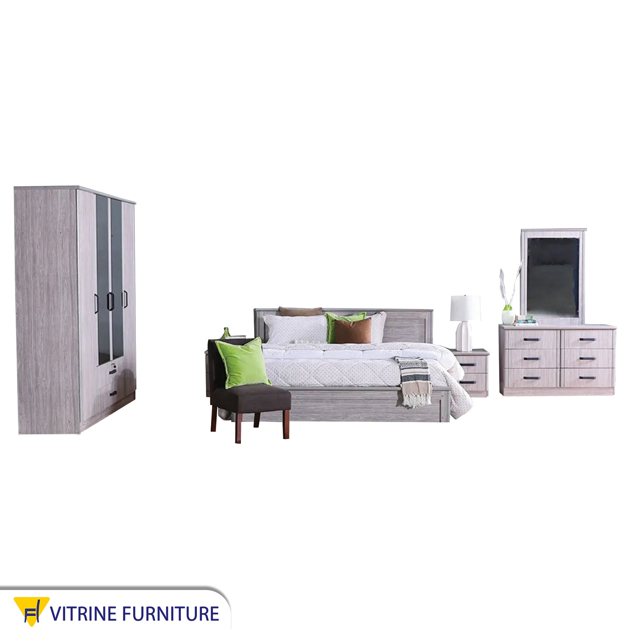 Master bedroom, white wooden