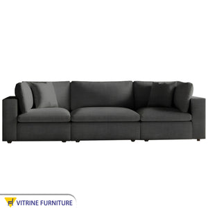 Black triple sofa