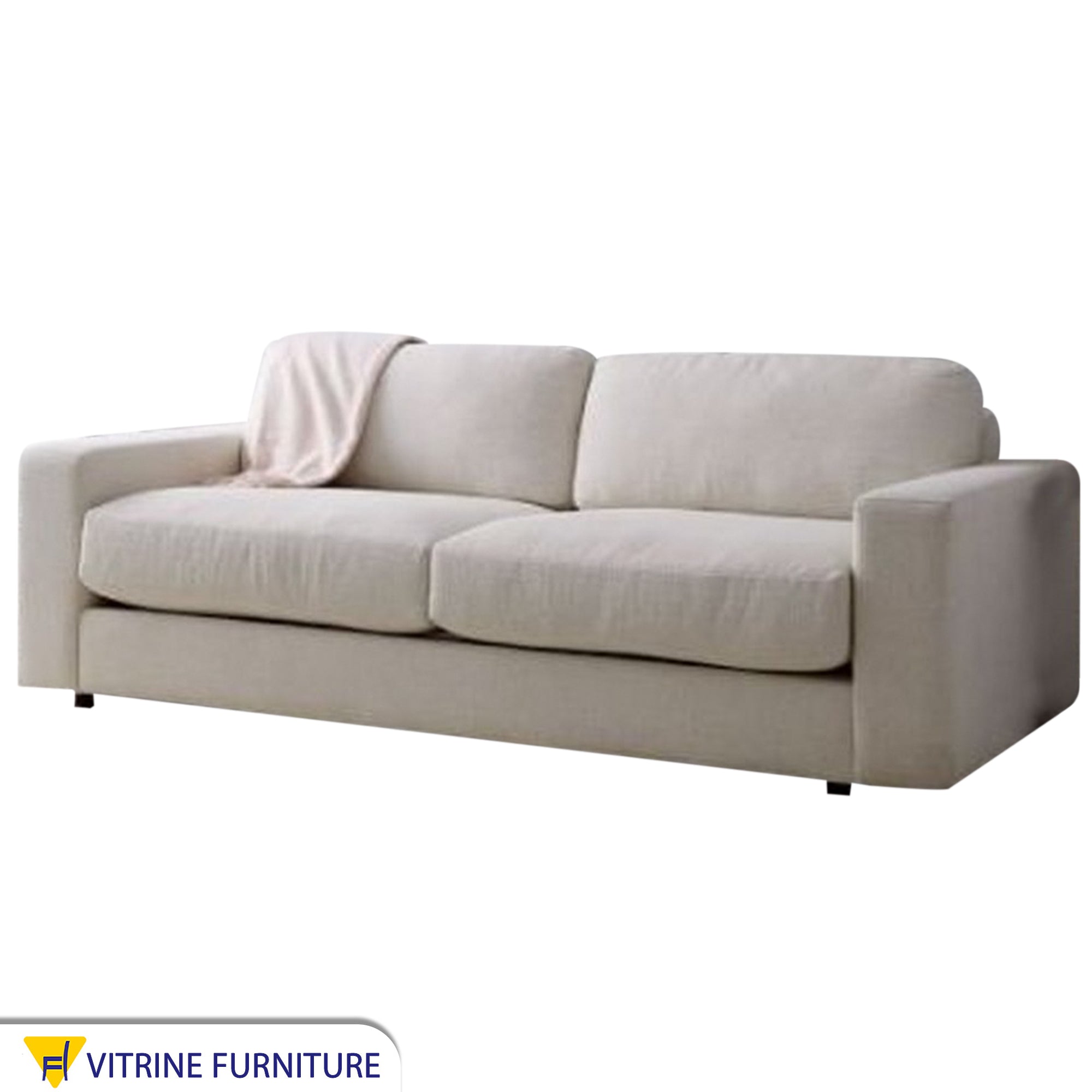 Triple sofa in off-white color