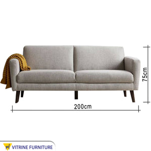 Gray double sofa