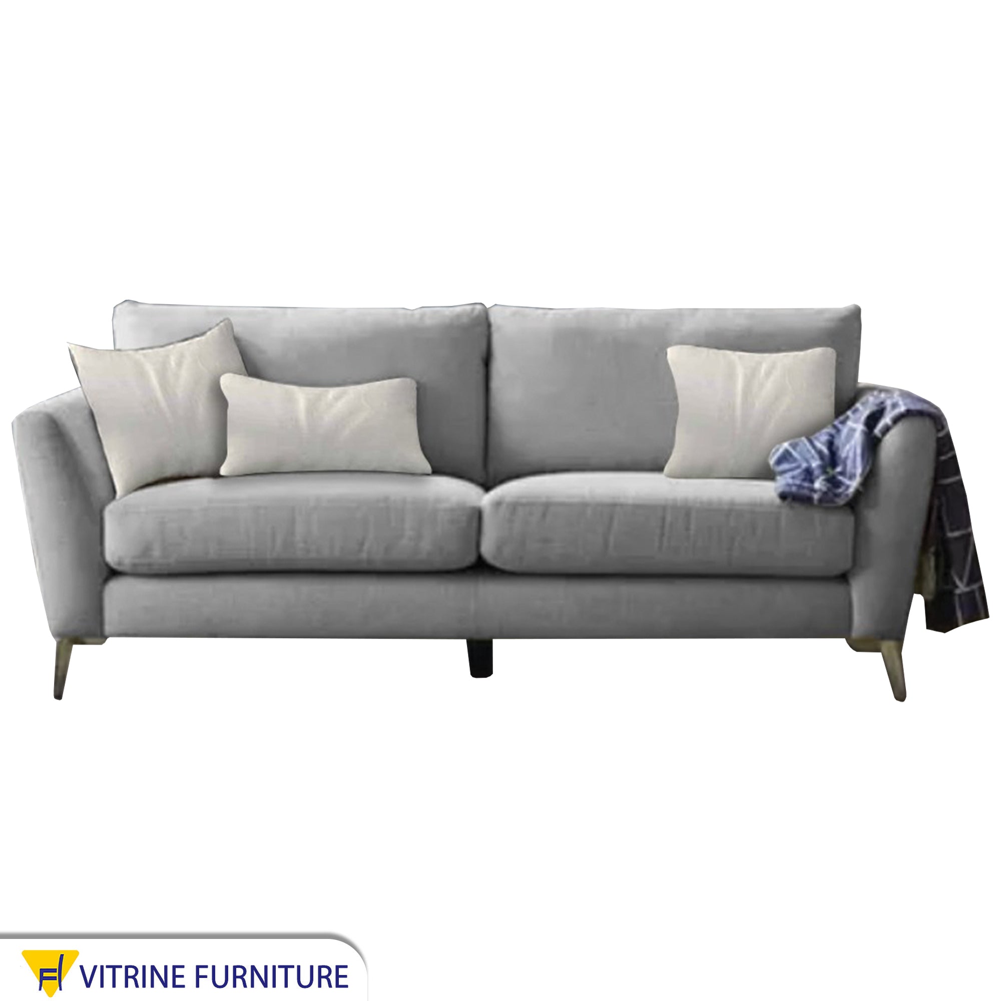 Gray double sofa