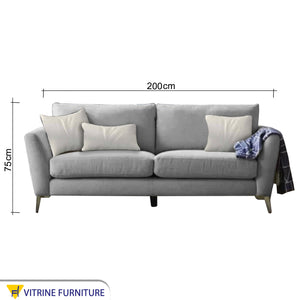 Gray double sofa