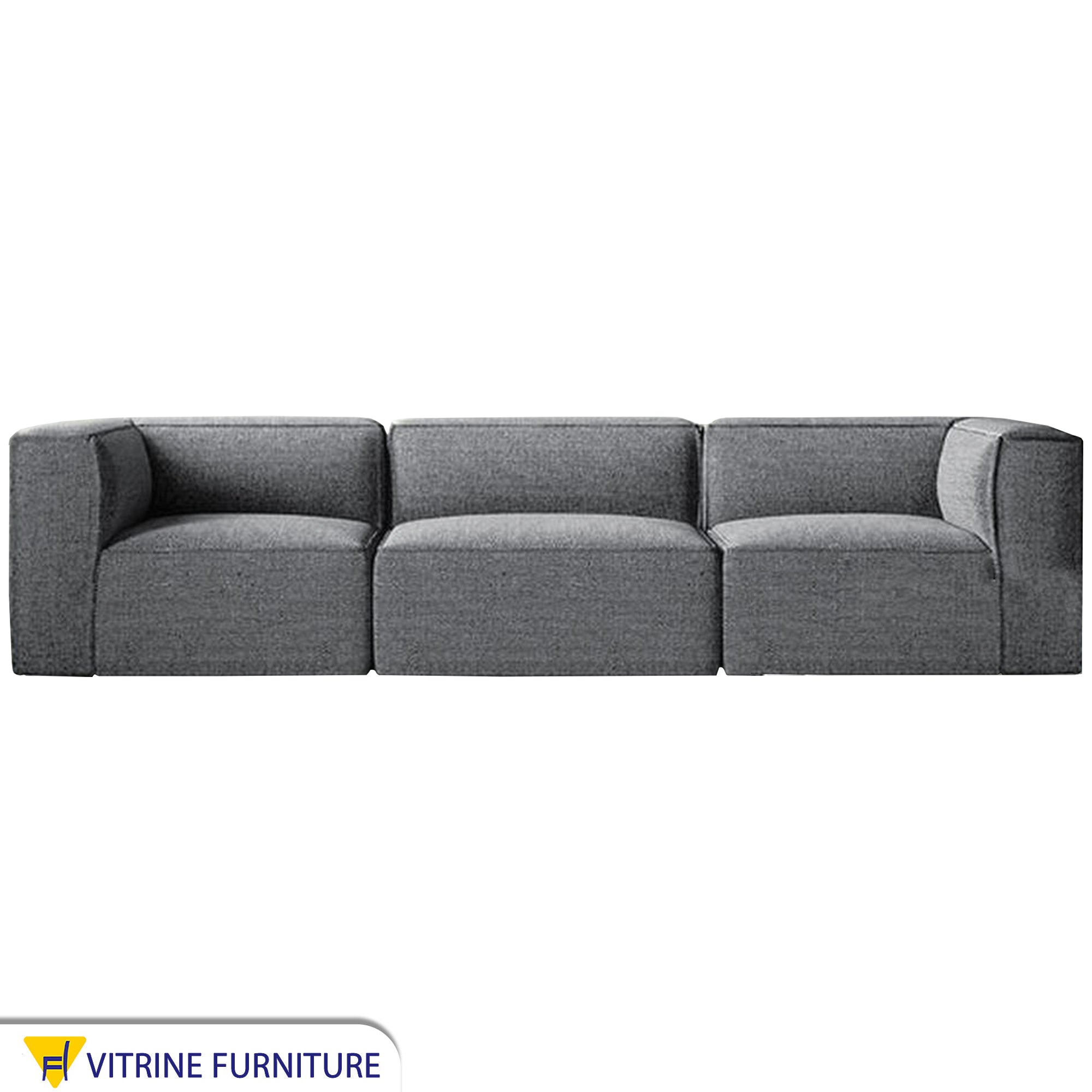 Dark grey linen sofa