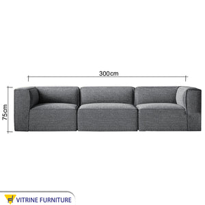 Dark grey linen sofa