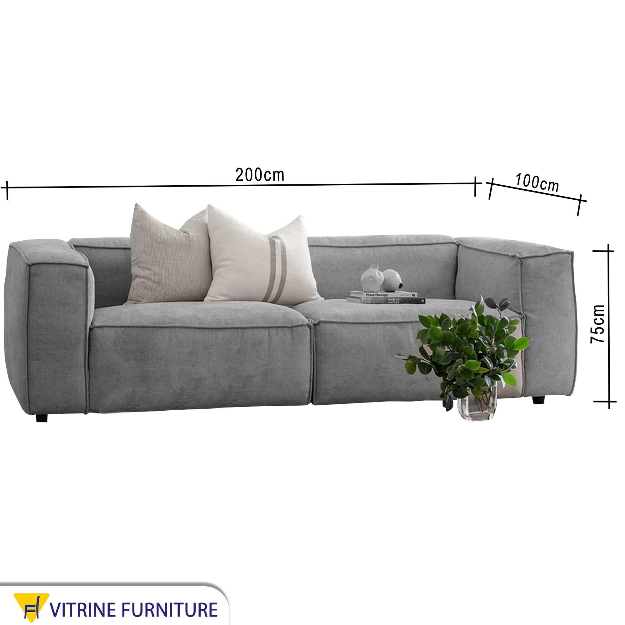 Comfortable sofa with low back