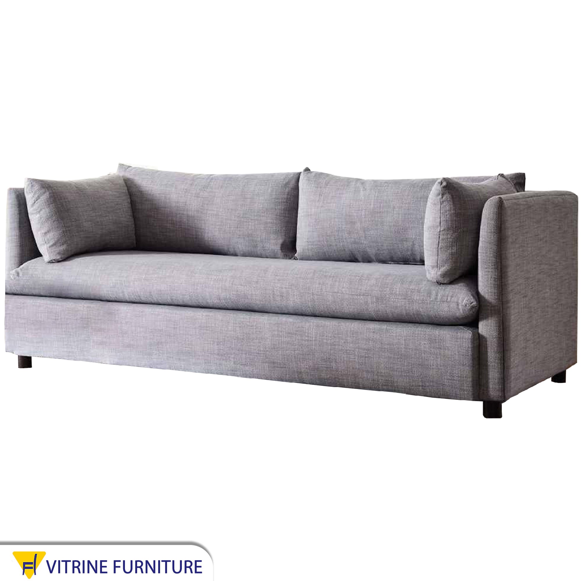 A sofa with movable back cushions