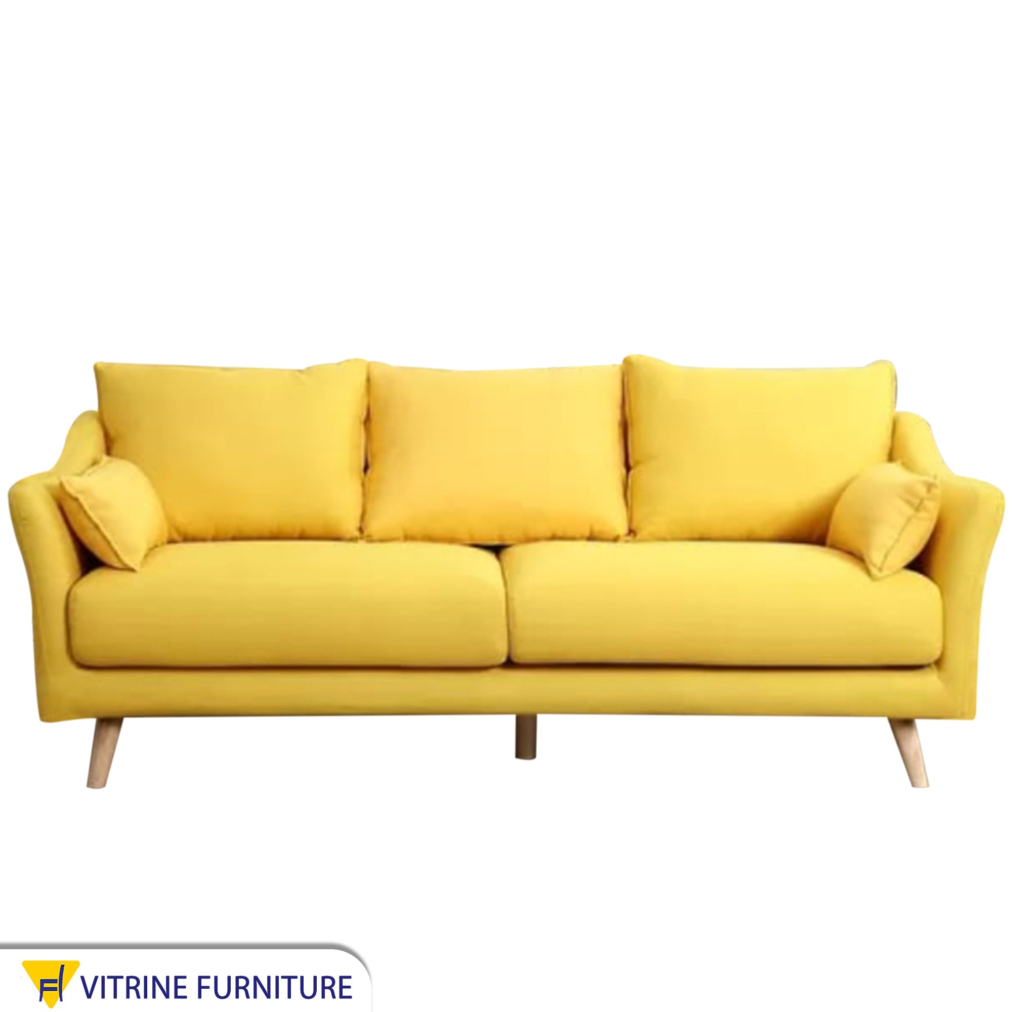 Bright Yellow Sofa, Vibrant & Comfortable