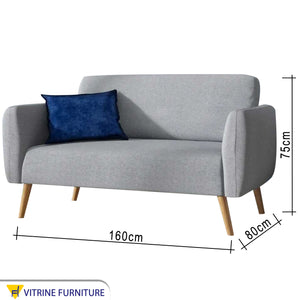 Grey double sofa