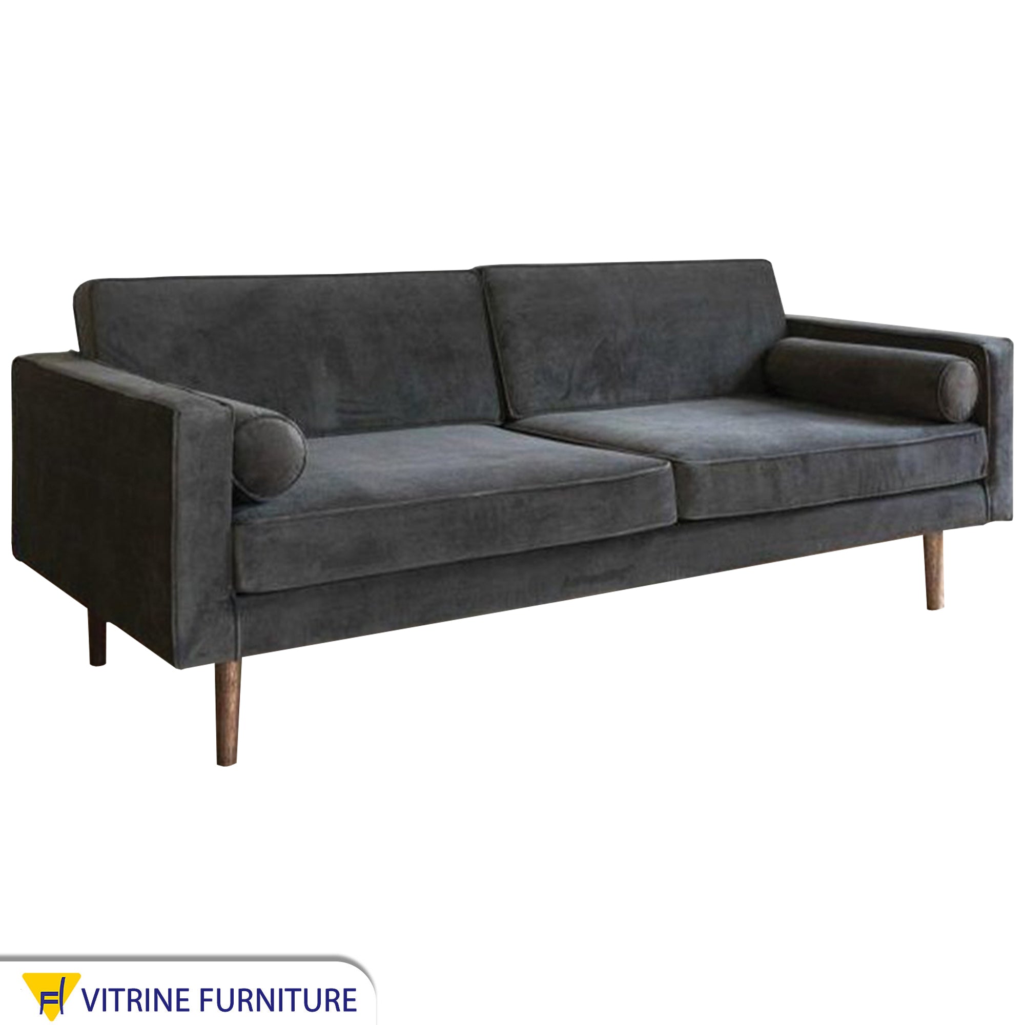 Grey triple sofa