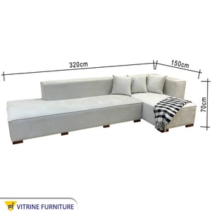 Beige living corner sofa