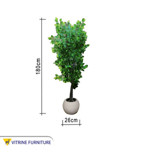 Acrylic pot for artificial trees