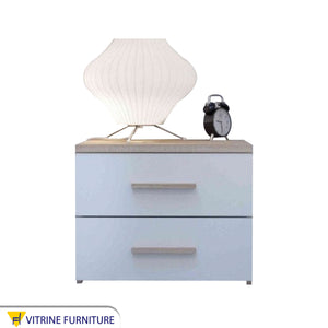 White and beige nightstand