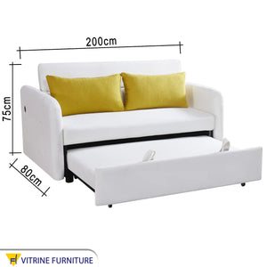White double sofa bed