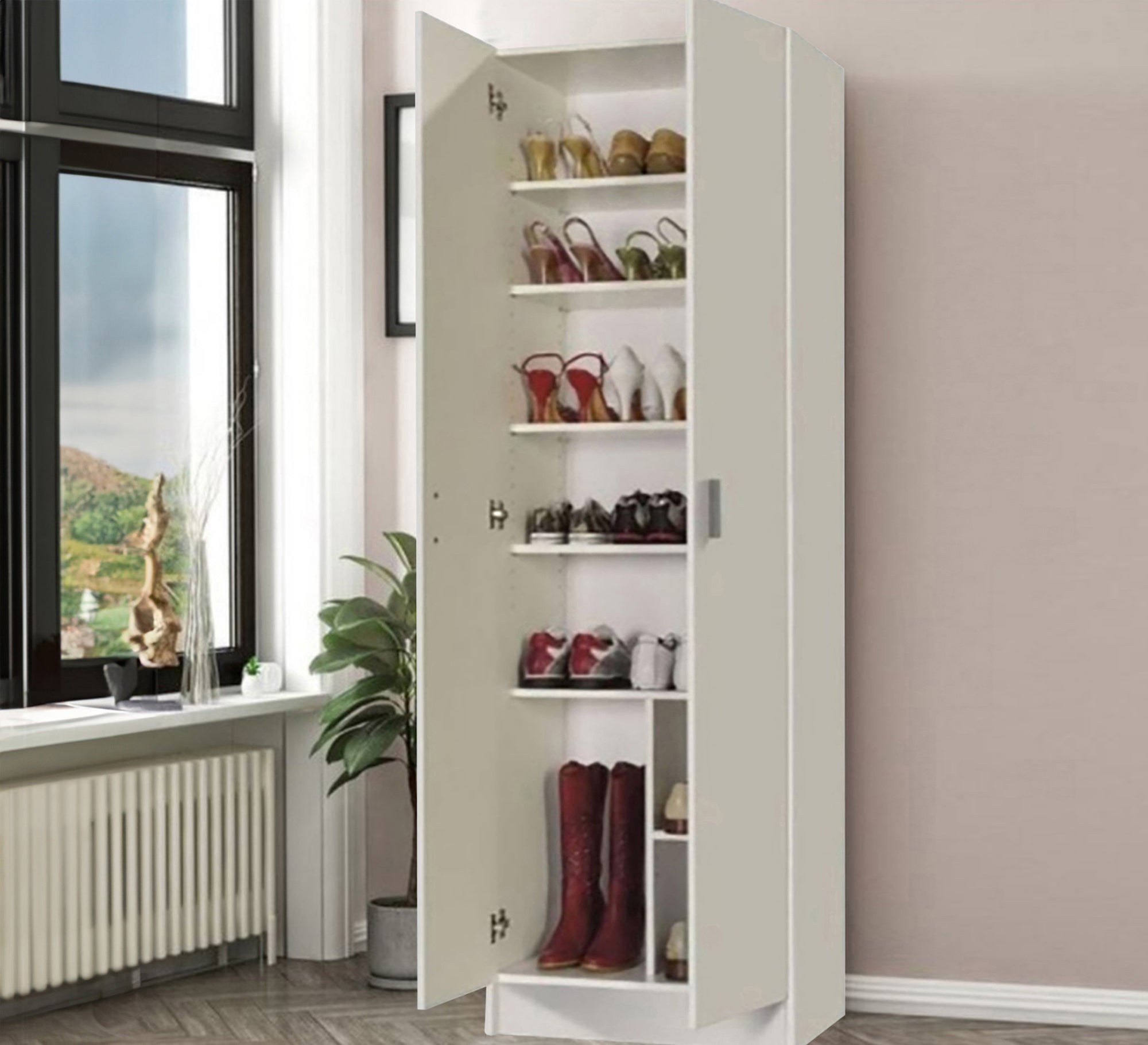 5 raised shelves + 2 hinged leaves shoe rock - Vitrine Furniture - Furniture