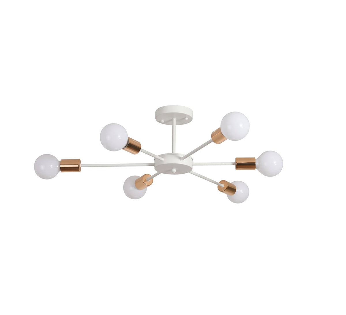 6-arm white chandelier with innovative lighting - Vitrine Furniture - Ceiling lights