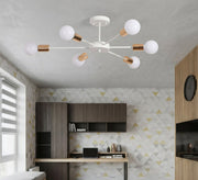 6-arm white chandelier with innovative lighting - Vitrine Furniture - Ceiling lights