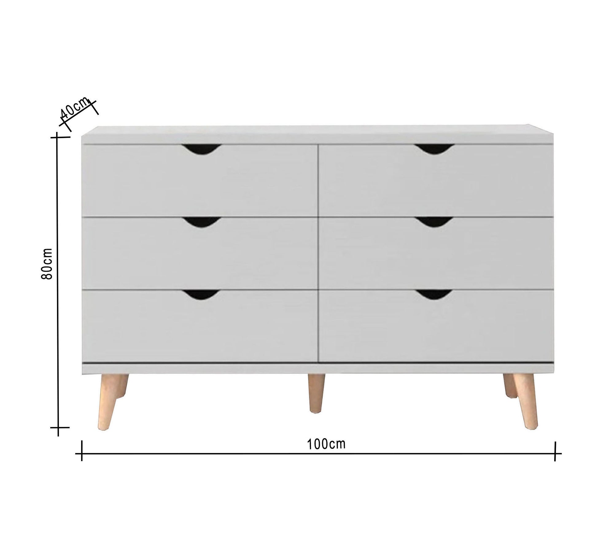6 - drawer chest of drawers - Vitrine Furniture - Furniture