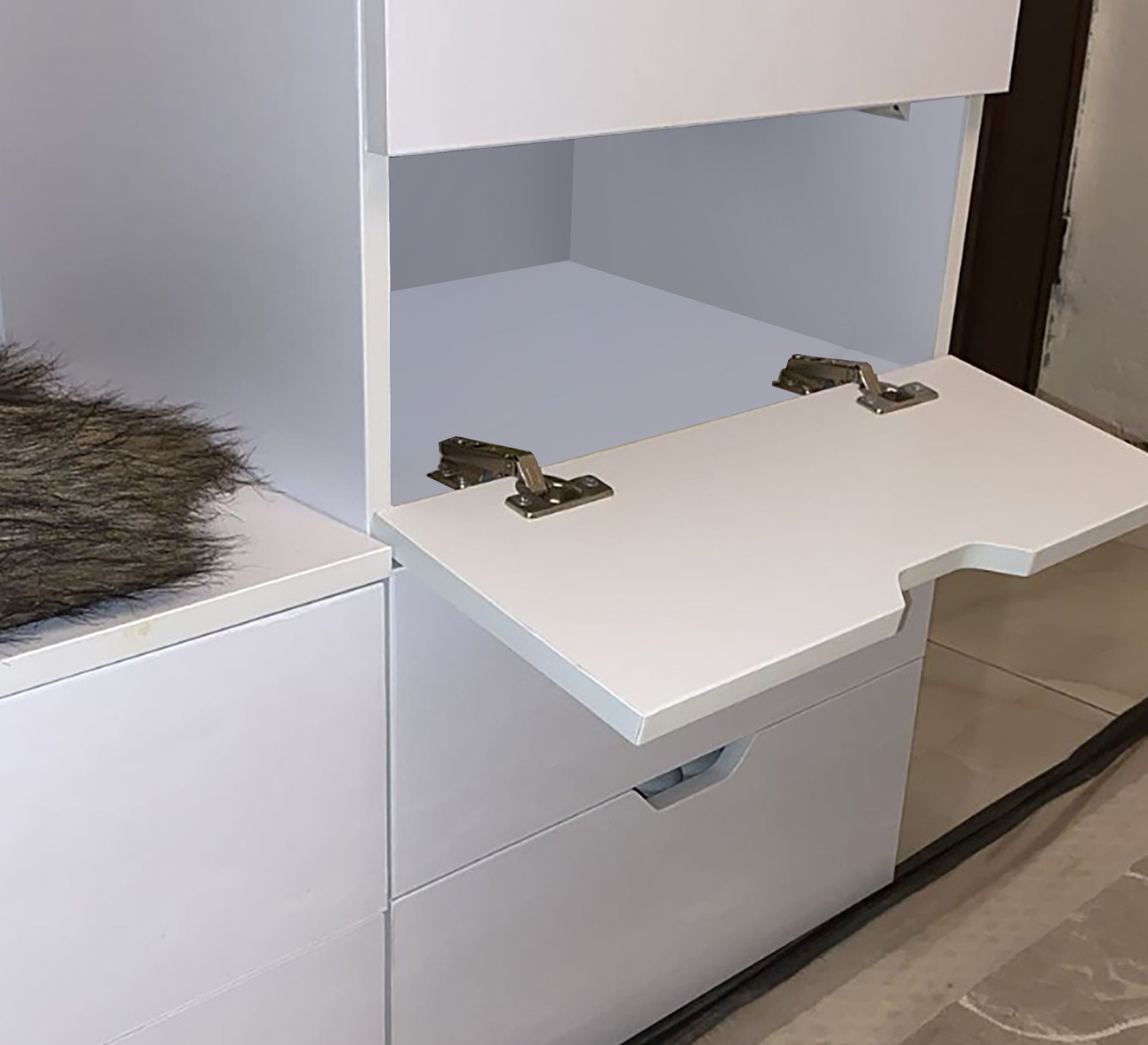 6 Shutters Comfort: Shoe Rack & Bench for Stylish Storage - Vitrine Furniture - Furniture