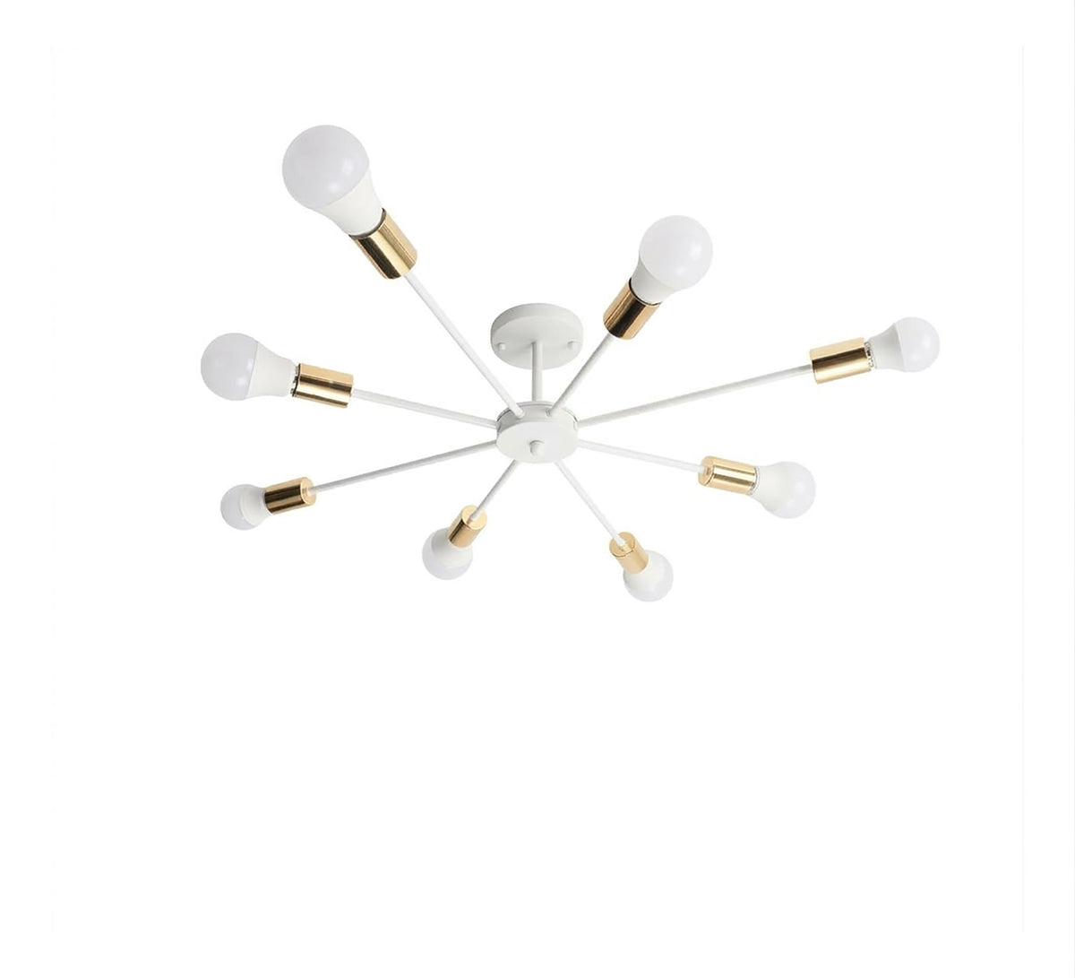 8-arm white chandelier with innovative lighting - Vitrine Furniture - Ceiling lights
