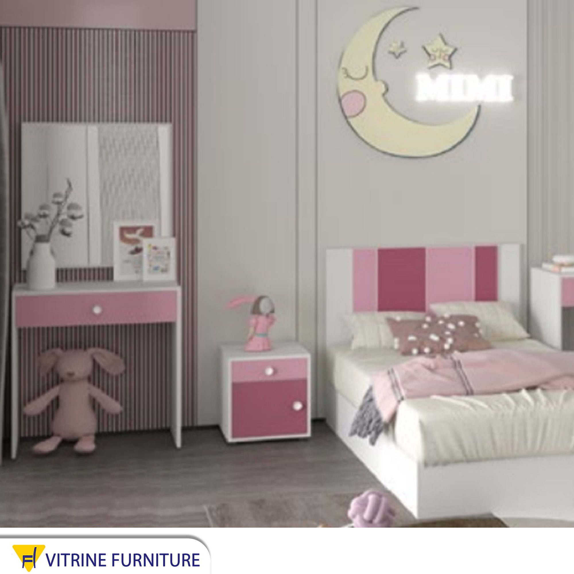 White, Fuchsia children s bedroom
