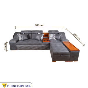 Grey Corner Sofa Set
