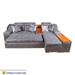 Grey Corner Sofa Set