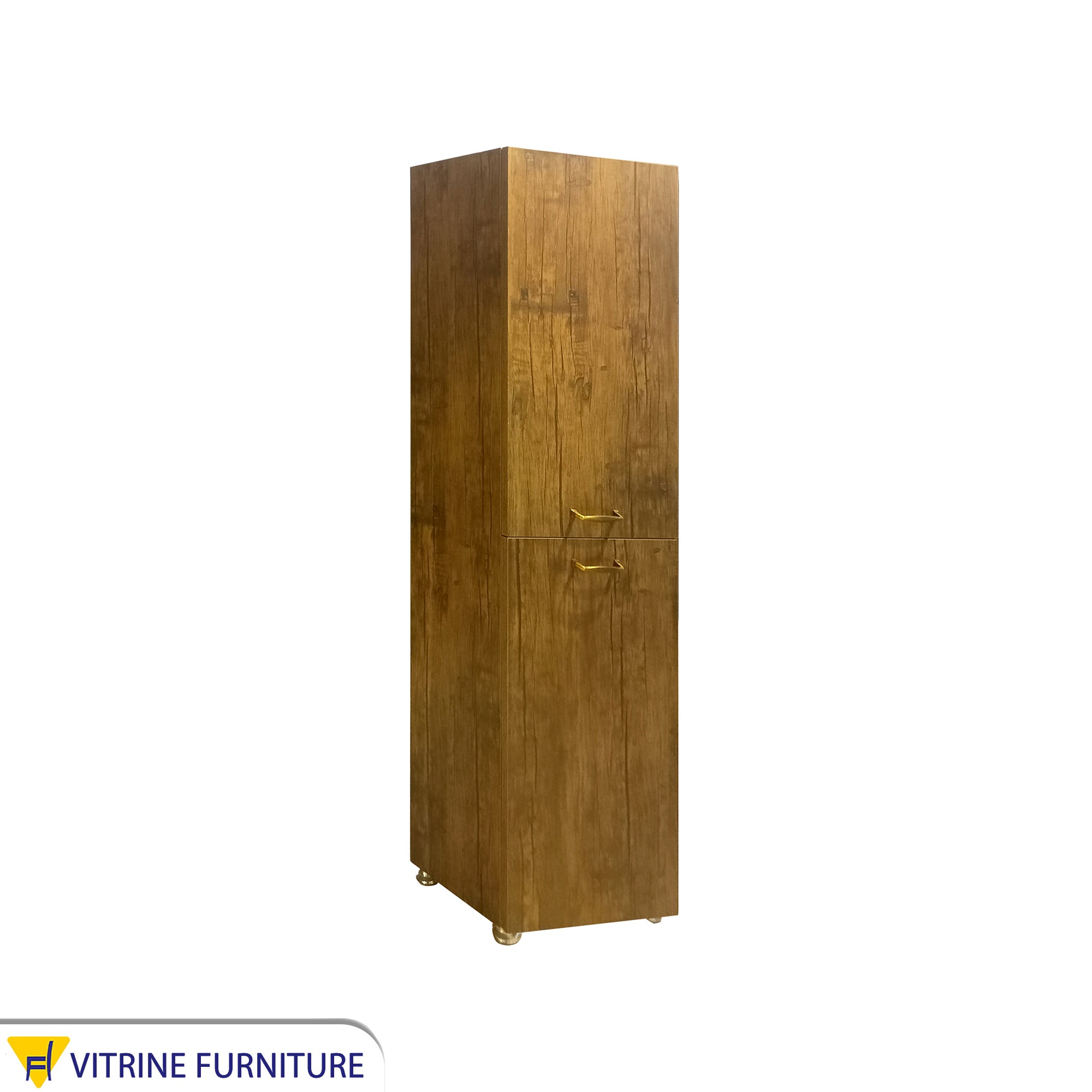 Homely Brown Storage Cupboard - Dual Vertical Doors, Sleek & Stylish