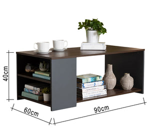 ElegantLiving Black-Brown Coffee Table - Chic & Functional