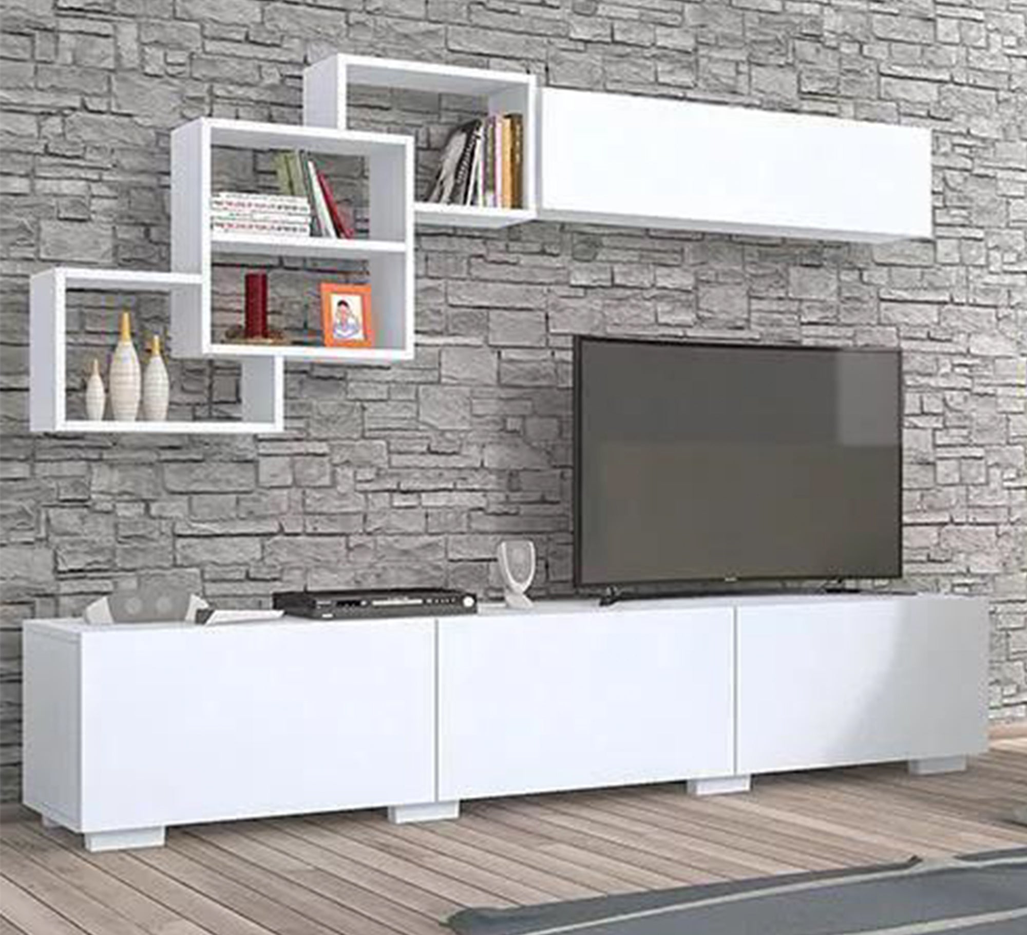 Modern Home TV Console: Stylish, Spacious, Elegant Storage