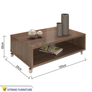Brown coffee table for living room