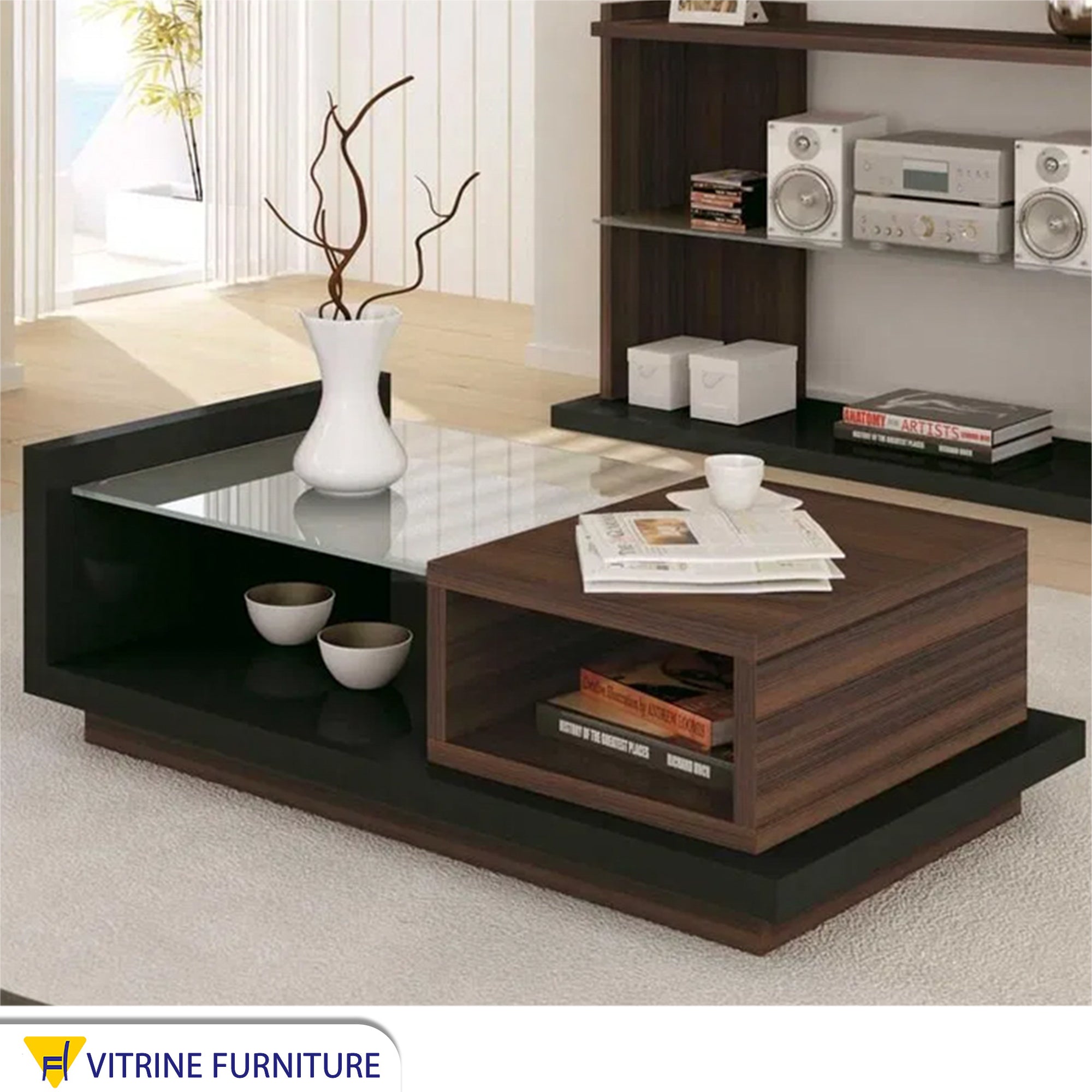 Dark brown Living room coffee table