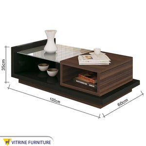 Dark Brown Living Room Coffee Table – Chic & Durable