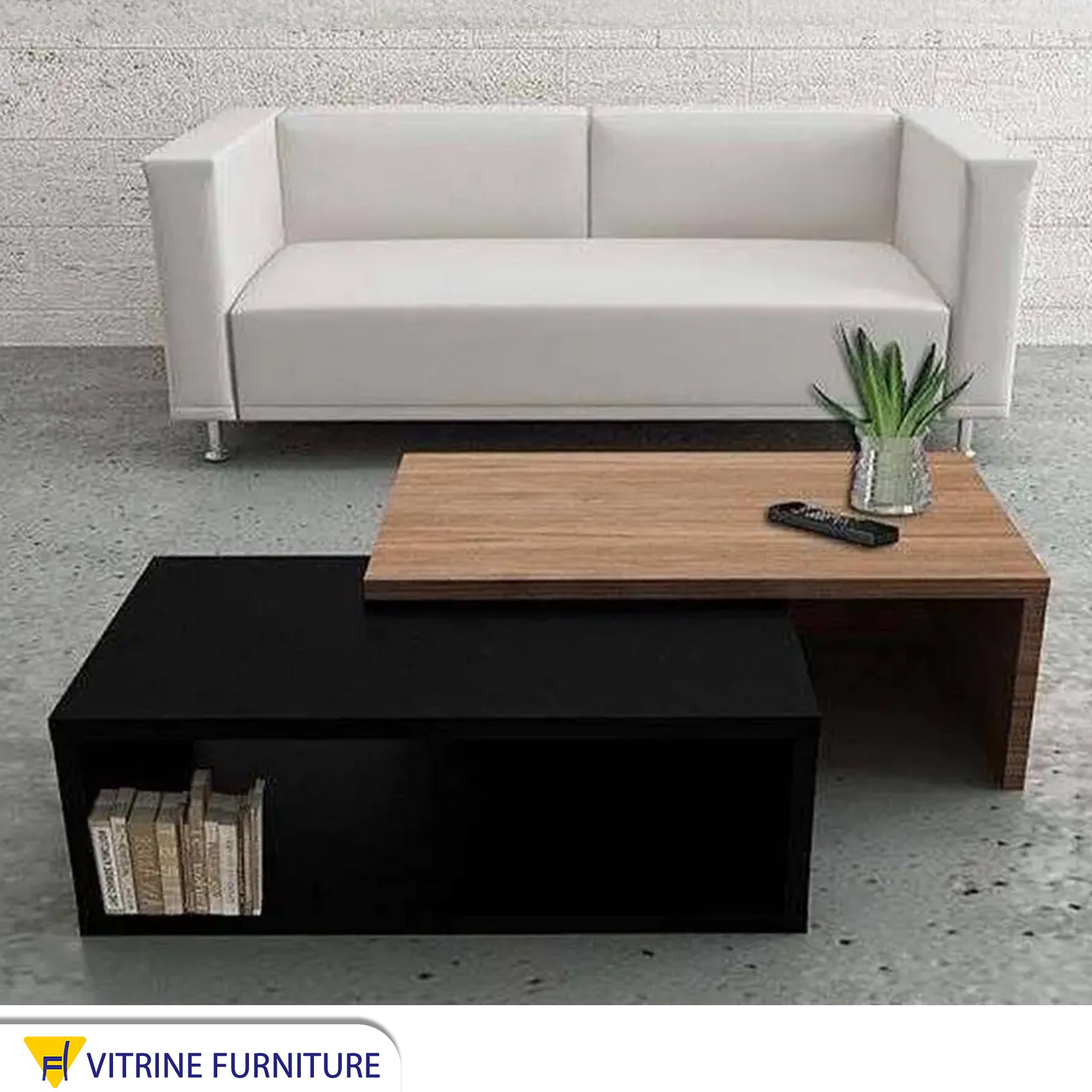 Black and beige Living room coffee table