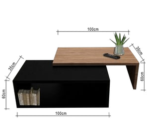 Black-Beige Coffee Table: Stylish & Versatile