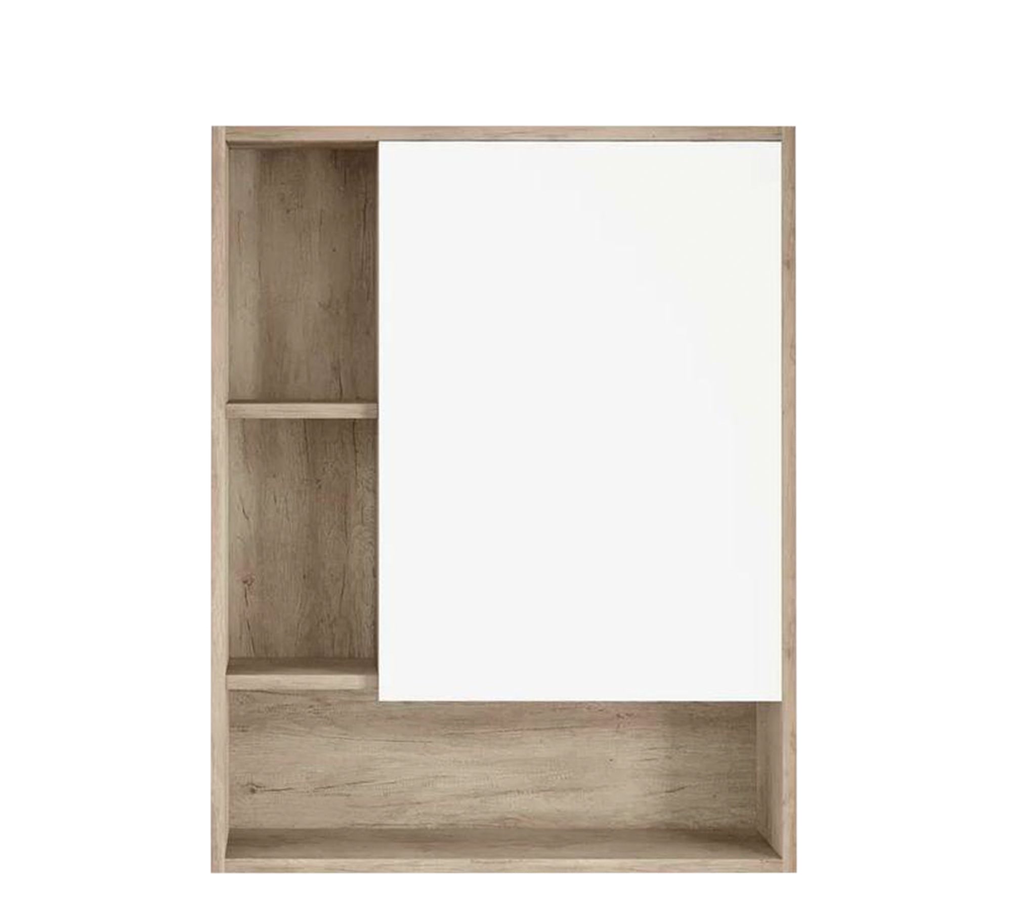 Mirrored Bathroom Cabinet with Side Shelves