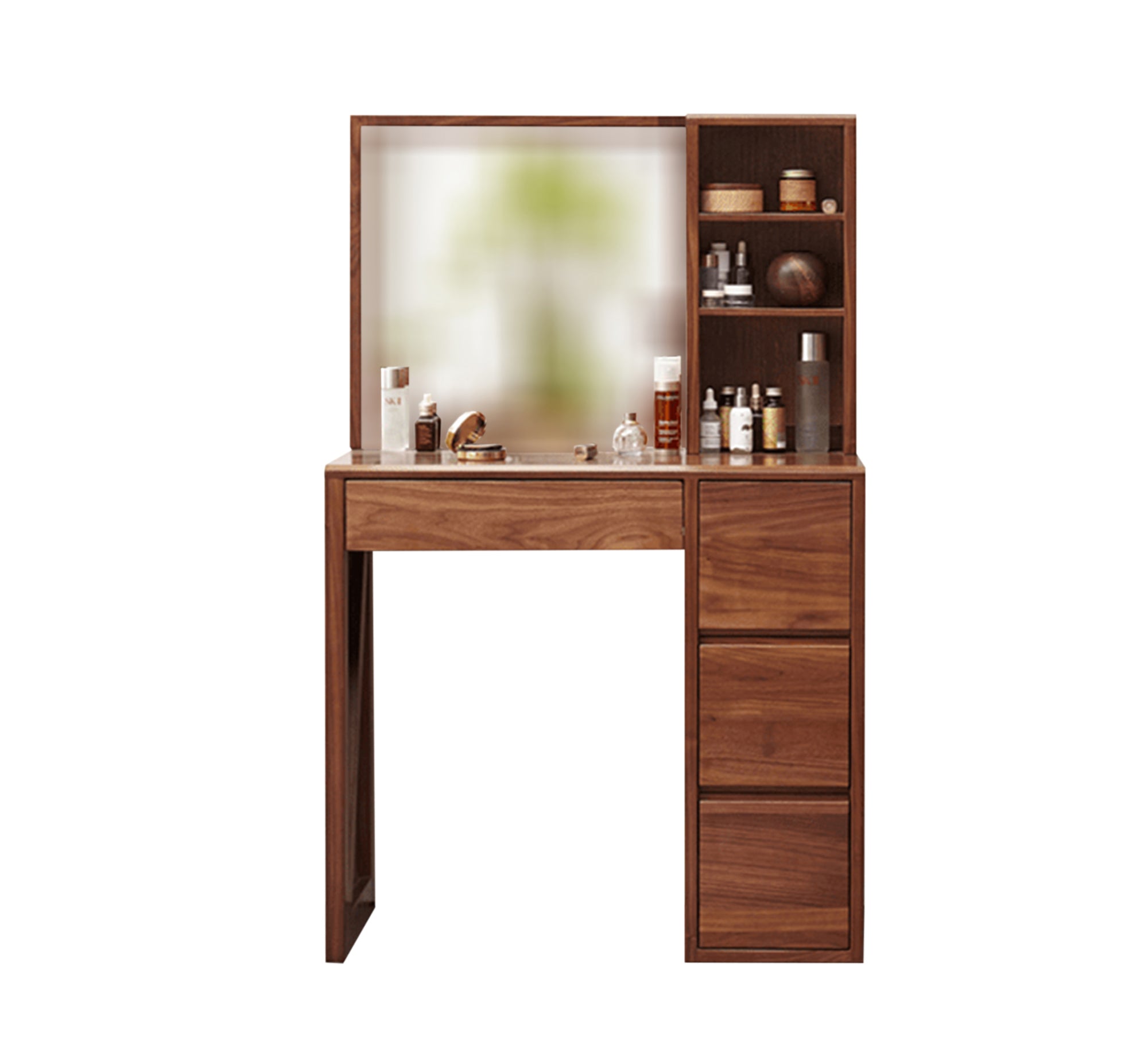 Elegance Vanity: Brown Modern Makeup Stations