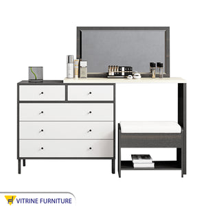Modern Makeup Vanities in white and gray
