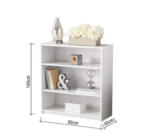 White Triple-Shelf Accent Piece - Elegant & Sleek