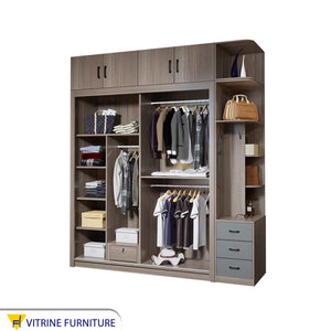 Large beige and gray wardrobe