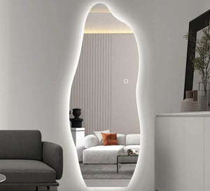 LED Mirror, Elegant Zigzag Frame for Modern Spaces