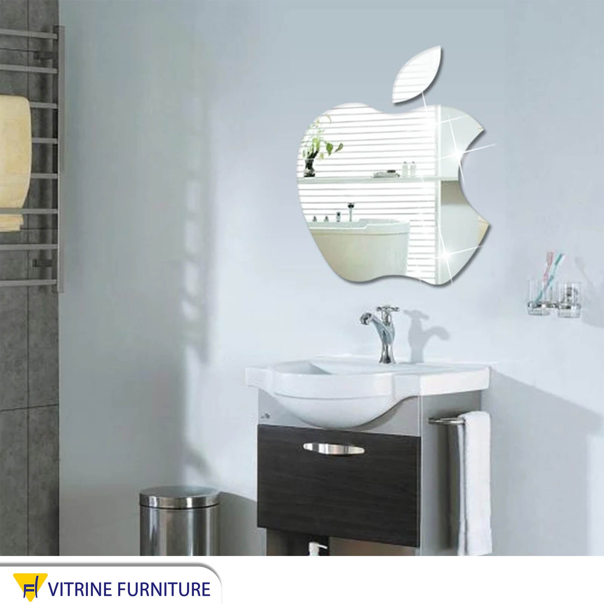Apple shape LED mirror